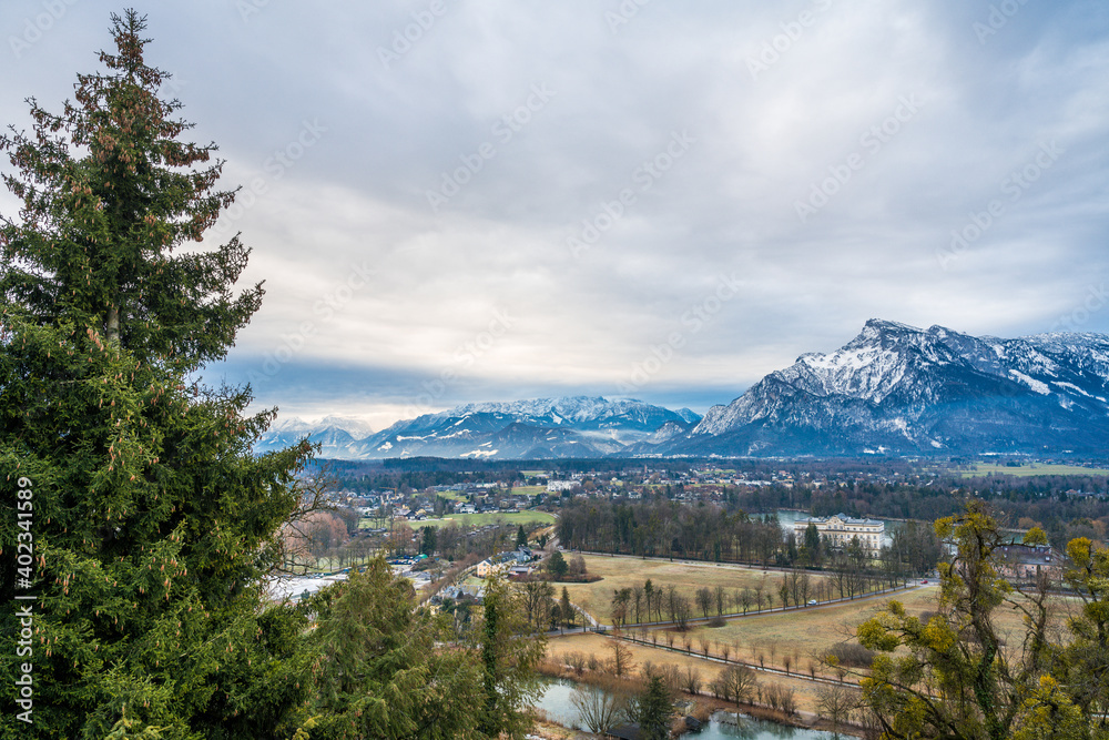 lake and mountains