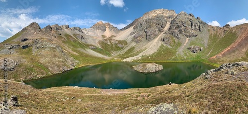 Island Lake near Silverton, Colorado in the San Juan National Forest. Photo taken September 2020 photo