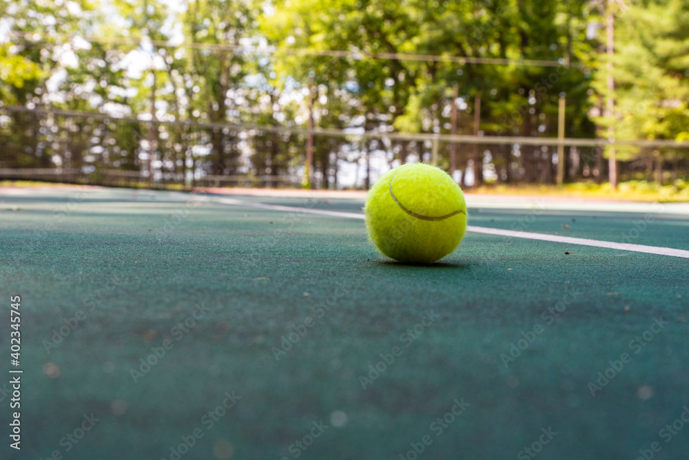 tennis ball on the court