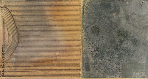 Tablou pe pânză the empire strikes back, United States, abstract photography of relief drawings in  fields in the U