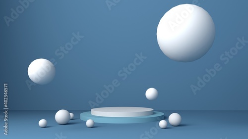 background vector 3d blue rendering with podium minimal blue pastel scene  minimal abstract background 3d rendering abstract geometric shape blue pastel  3D stand pedestal background for show product