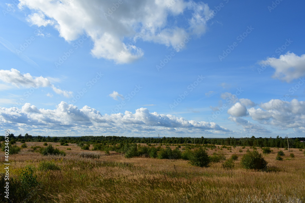 landscape with clouds and sky