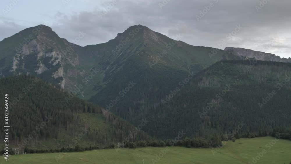 Natural landscapes in high attitudes. Beautiful nature - untouched by humans. This is the view of one of the most recognisable adventures spots three Tatry.Panning shot from left to right. Natural landscapes in high attitudes. Beautiful nature - untouched by humans. This is the view of one of the most recognisable adventures spots three Tatry.Panning shot from left to right.