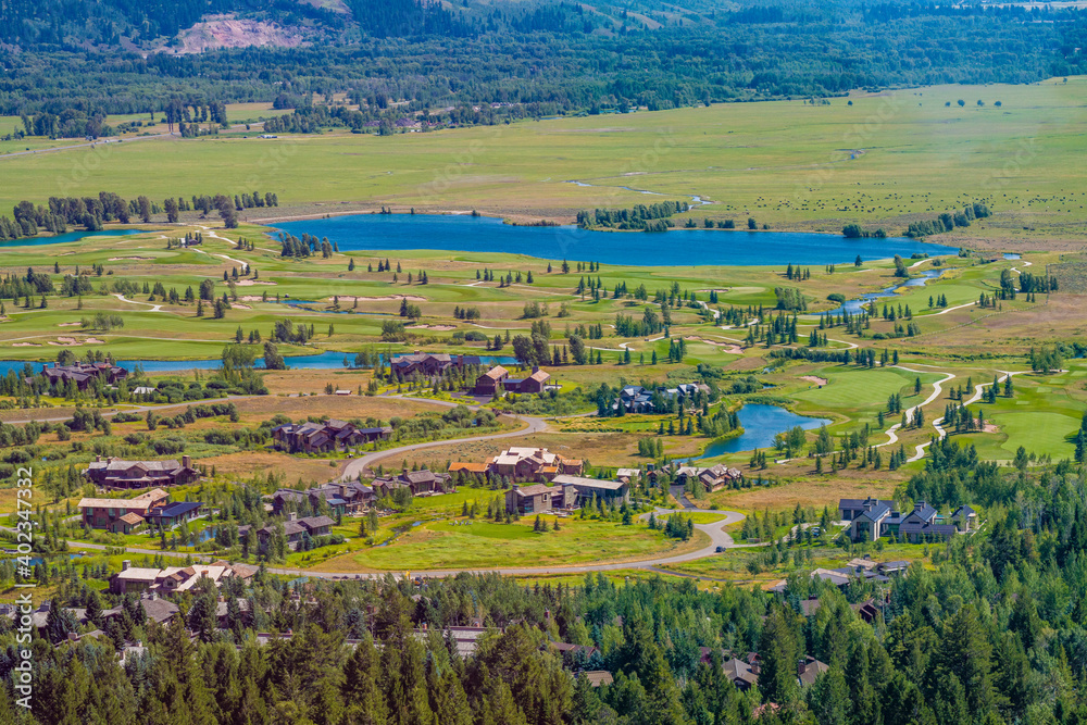 Fototapeta premium View of Jackson Hole from Snow Mountain