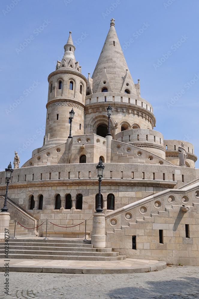 Fisherman's Bastion located in Budapest, Hungary