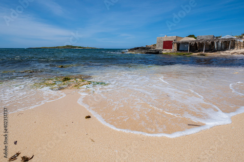 Can Curt beach, Colònia de Sant Jordi, Ses Salines district, Mallorca, Balearic Islands, Spain © Tolo