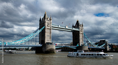 tower bridge and grey sky