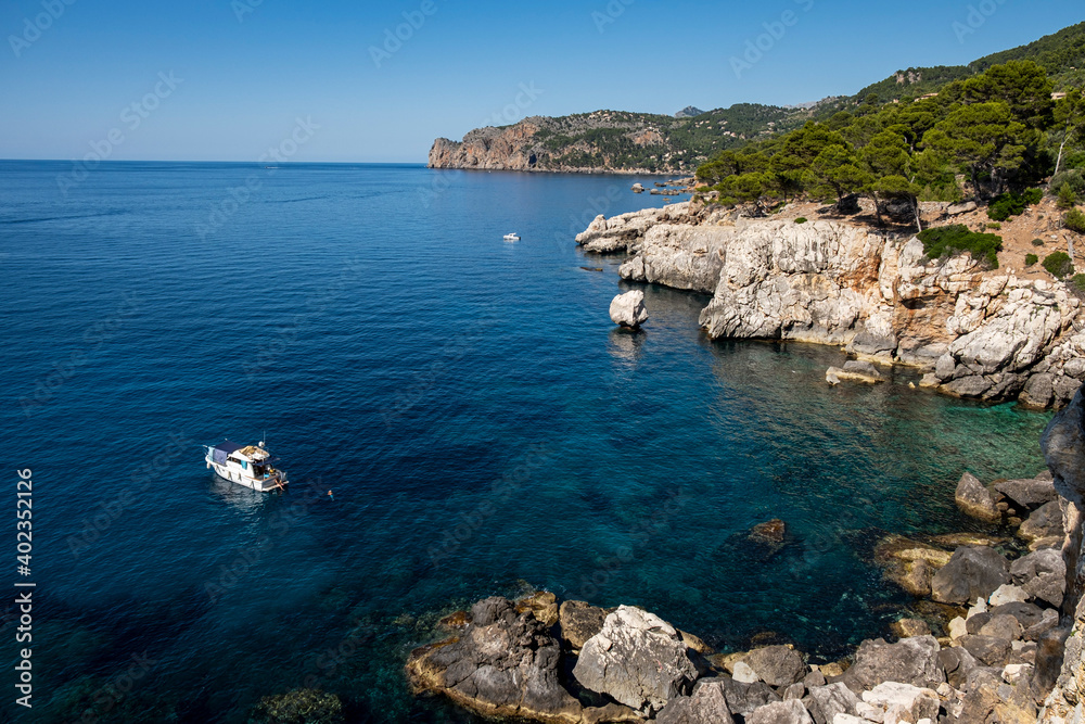Cala Tomas, Deia, Mallorca, Balearic Islands, Spain