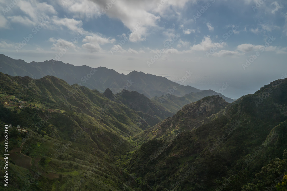 Panorama Blick Anaga Gebirge, Teneriffa, Kanarische Inseln 