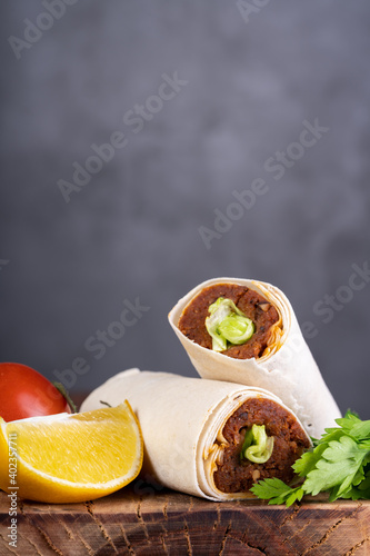 Traditional turkish food (meatbal)l cigkofte