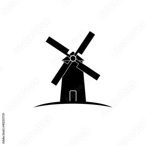 Windmill icon isolated on white background © sljubisa
