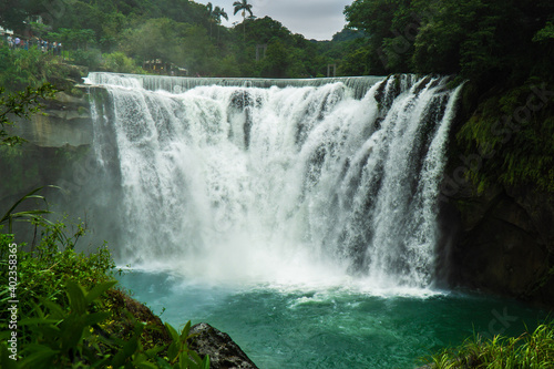 Beautiful Shifen Waterfall  near Shifen town in Taiwan.