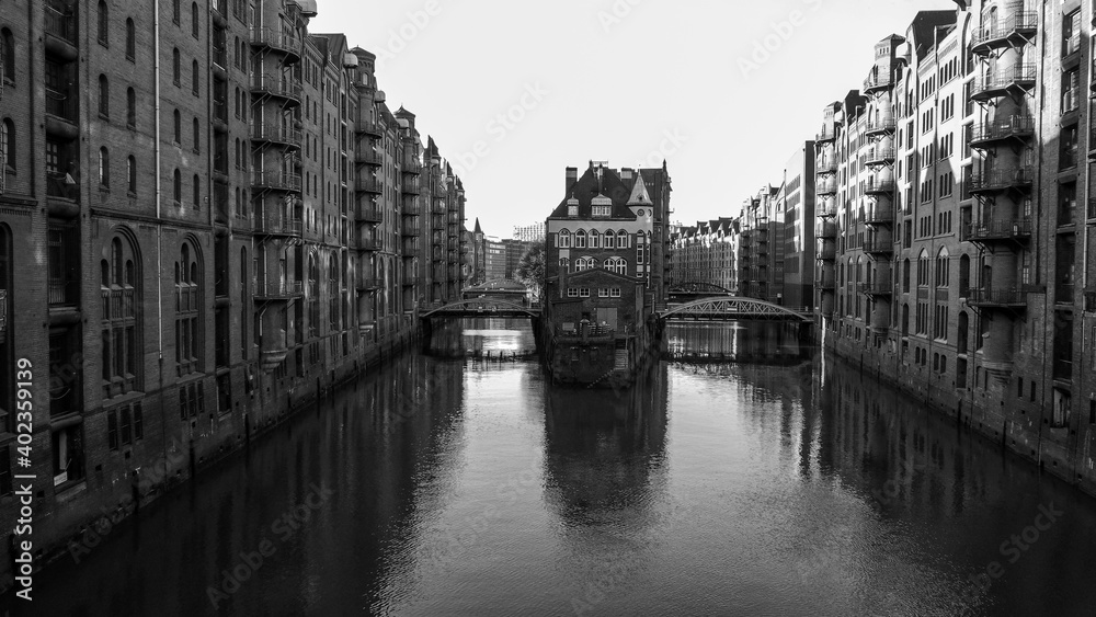 Fototapeta premium Famous Warehouse district in Hamburg Germany called Speicherstadt - travel photography