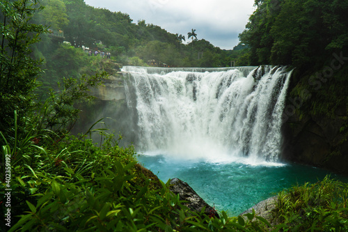 Beautiful Shifen Waterfall  near Shifen town in Taiwan.
