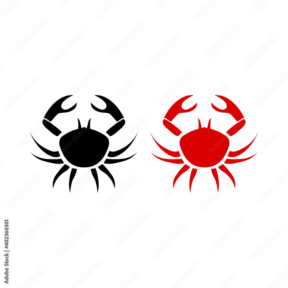 Black crab icon, cancer sign. Vector illustration eps 10 Black crab icon, cancer sign. Vector illustration eps 10