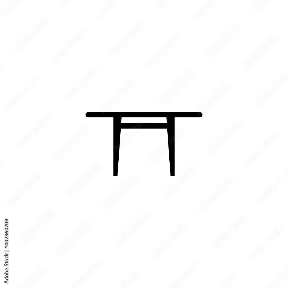 Black table sign icon. Vector illustration eps 10 Black table sign icon. Vector illustration eps 10