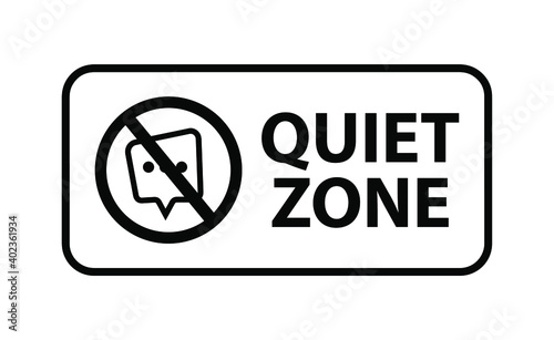 quiet zone sign	