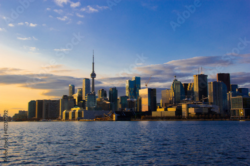 Photography Toronto skyline from Lake Ontario