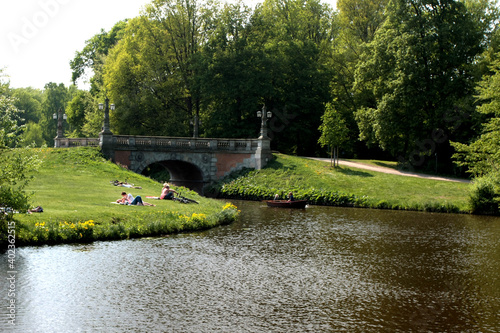 The public park in the Hanseatic City of Bremen is very popular. Bremen, Germany, Europe