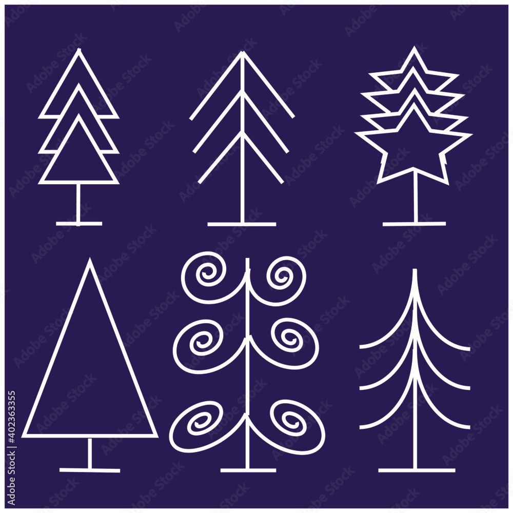 Obraz premium trees, winter forest, holiday, spruce, pine, trees, fir, spruce resin, children's illustration, illustration for notebook, illustration for passport cover, image for printing on a poster, image for pr