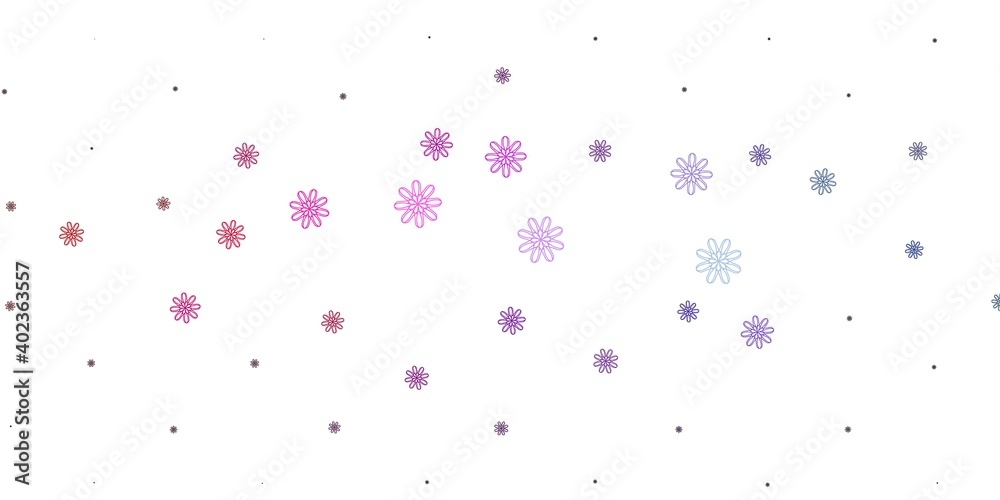Light Pink, Green vector natural artwork with flowers.