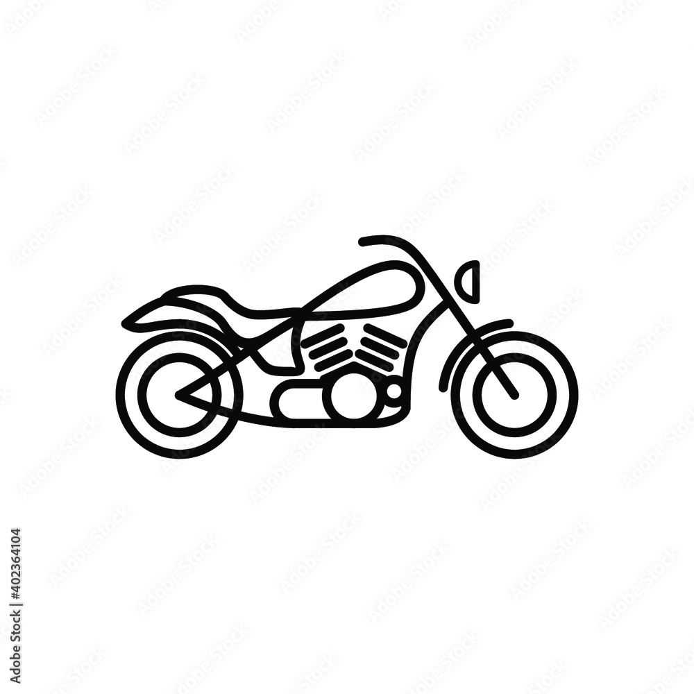 Fototapeta premium motorcycle bigbike cruiser icon on white background