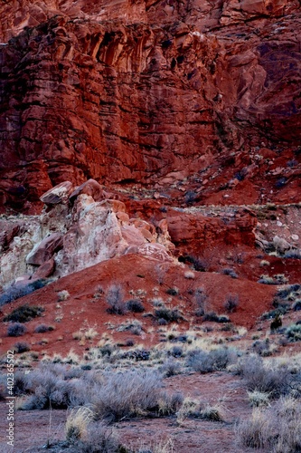 red rocks on mountain