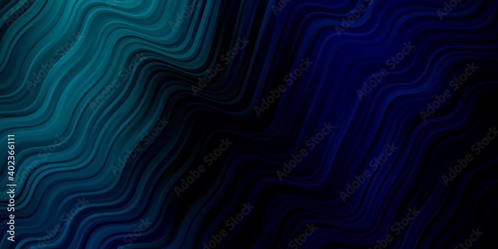 Dark BLUE vector backdrop with bent lines. Dark BLUE vector backdrop with bent lines.