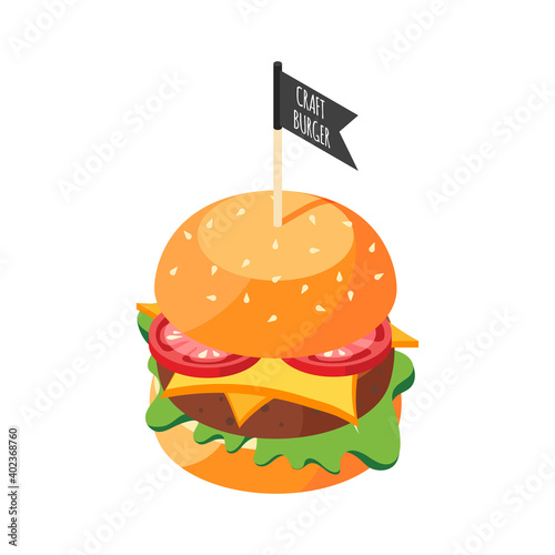 Burger House Vector Illustration