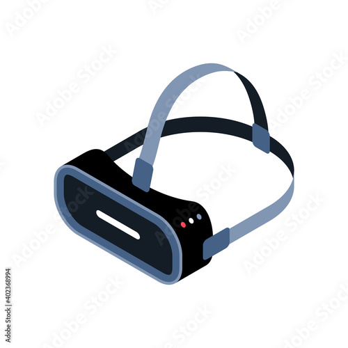 Virtual augmented reality icons set with people portable devices simulators isolated on white background 3d vector illustration
