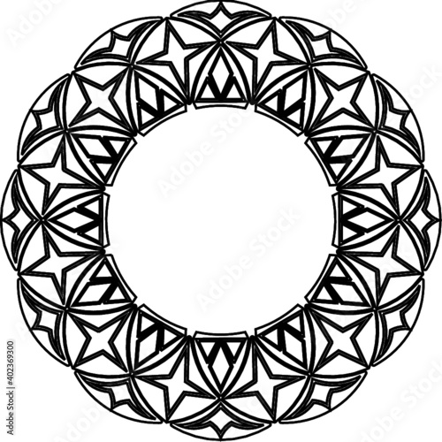 Chip carving rosette for cnc carving, pattern, laser cutting, vector template, wall decor, hanging, stencil, engraving