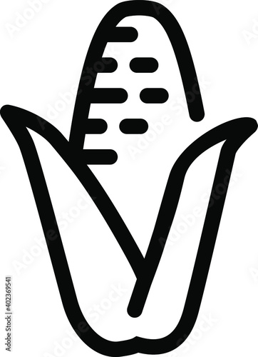 corn crop agronomy outline icon