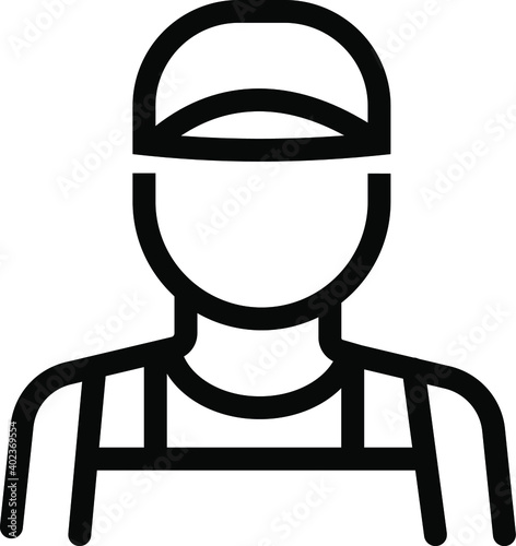 farmer grower outline icon