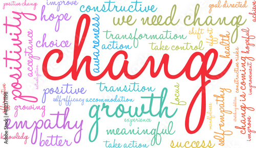 Change Word Cloud on a white background. 