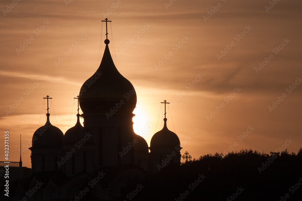 Church of Christ the Savior in Moscow at sunset. Russia