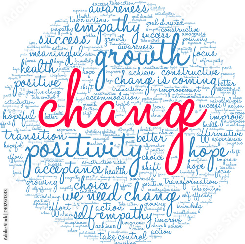 Change Word Cloud on a white background. 
