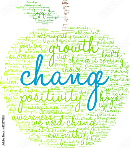 Change Word Cloud on a white background. 