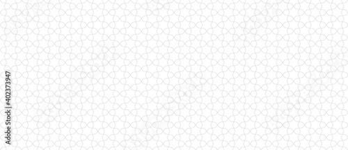 Abstract geometric seamless pattern in traditional Arabian style. Subtle vector ornament with thin lines, oriental mosaic, floral grid. Minimal modern background. Repeat design for decor, wallpaper photo