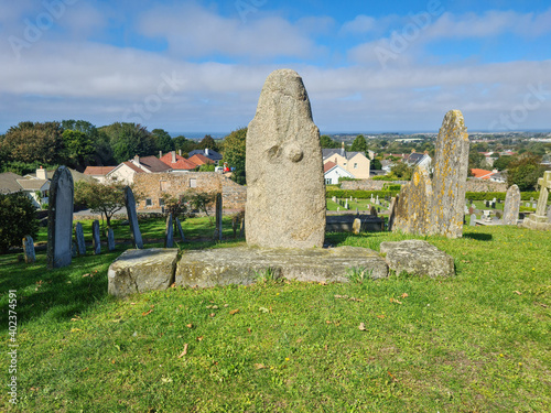 Castel Church, Statue Menhir, Guernsey Channel Islands