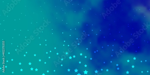 Dark Pink  Blue vector background with colorful stars.
