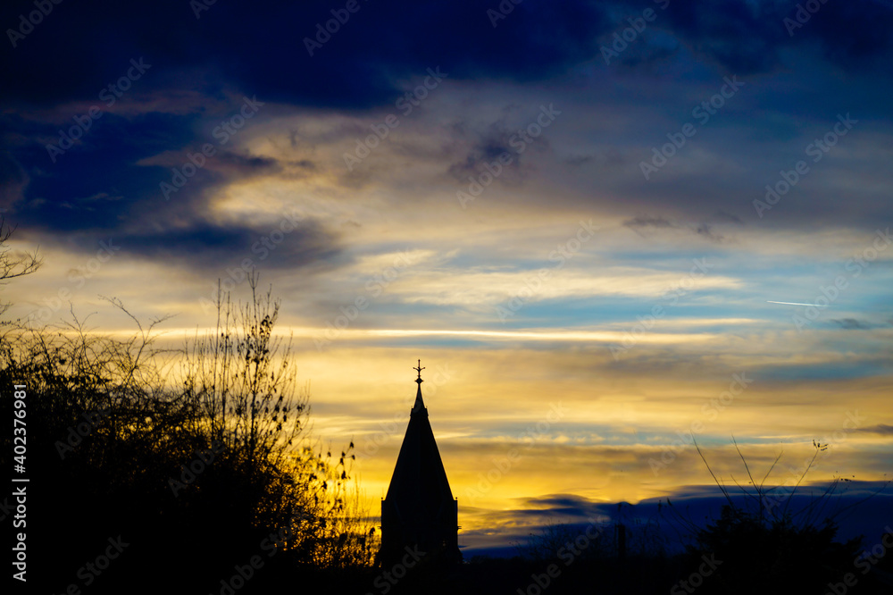 Fototapeta premium church in sunset