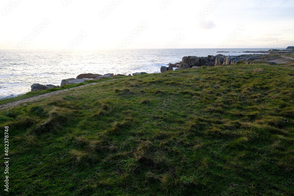 The beach of la Govelle in autumn 2020 (beginning of december)
West of France, city of Batz-sur-mer.