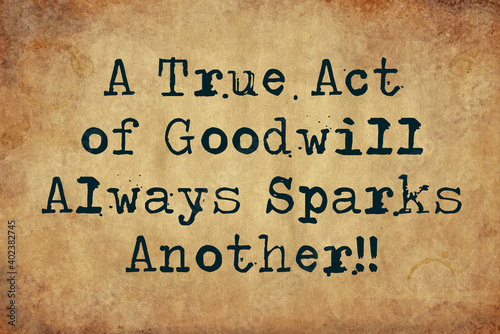 A True Act of Goodwill