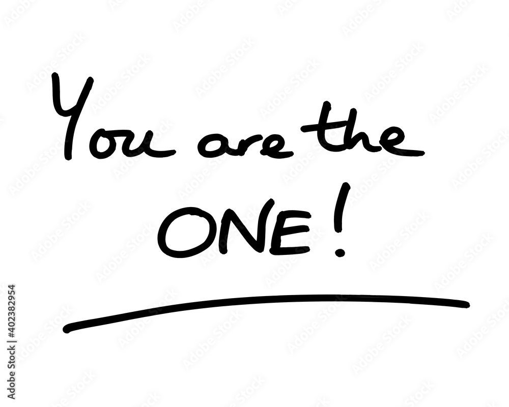 You are the ONE! You are the ONE!