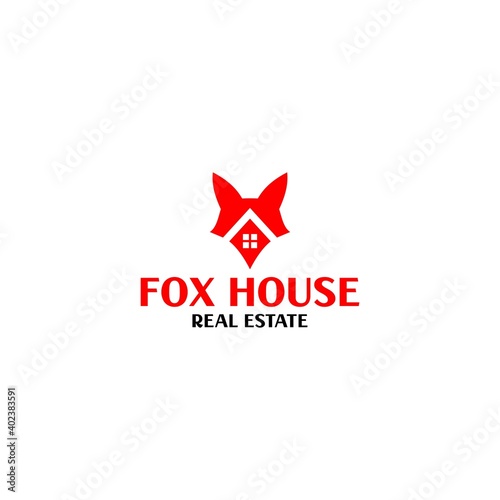 Fox House Logo Design vector