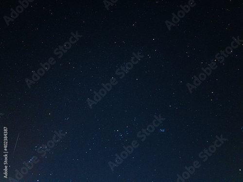 夜空と流星