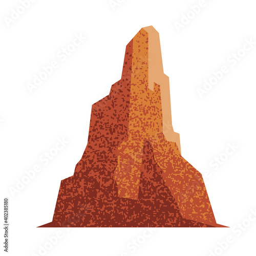 Space mars and orange rock vector design