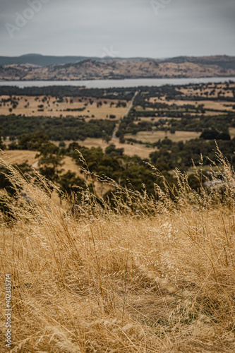 Scenic views over Wodonga  VIC as seen from the Huon Hill Lookout.