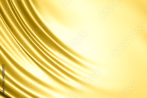 ゴールドの布、波