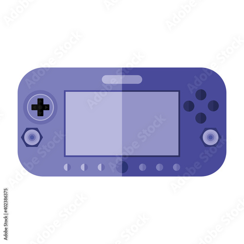 purple videogame console icon vector design
